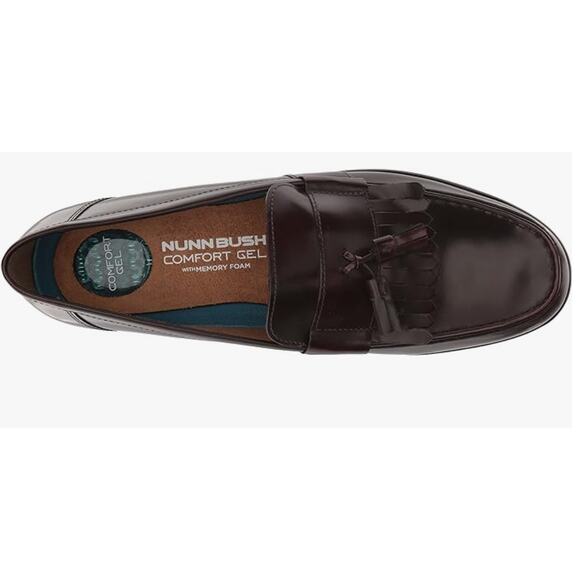 Nunn Bush Men Denzel Moc Toe Kiltie Tassel  Loafer KORE Comfort , Burgundy, 8 main image 9